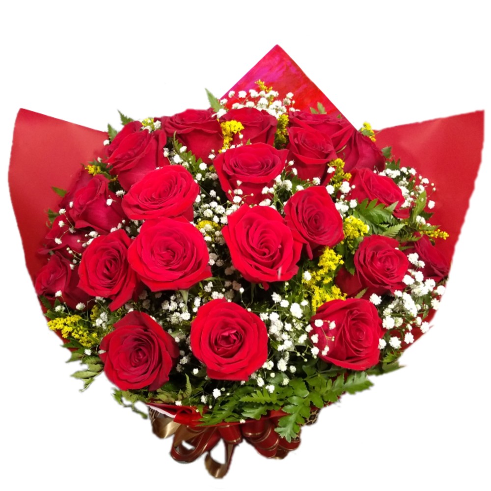 Buquê com 24 Rosas Nacionais