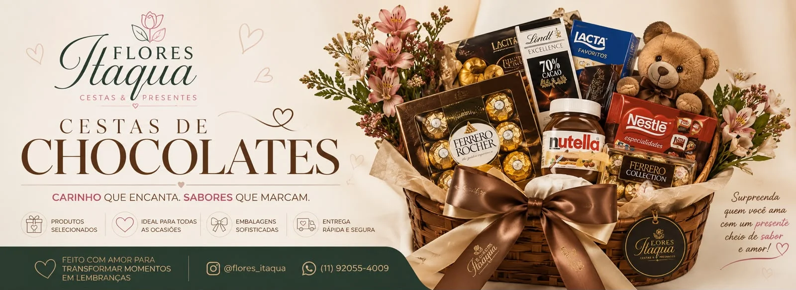 cesta de chocolates